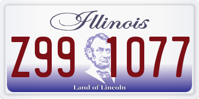 IL license plate Z991077