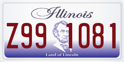 IL license plate Z991081