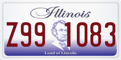 IL license plate Z991083