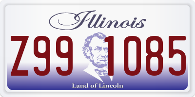 IL license plate Z991085