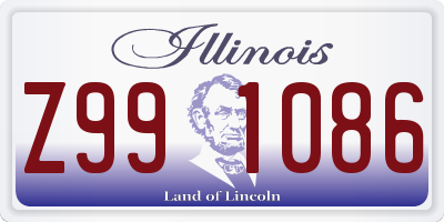 IL license plate Z991086