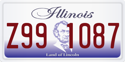 IL license plate Z991087