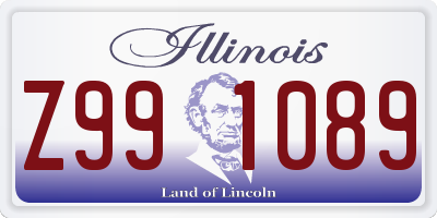 IL license plate Z991089