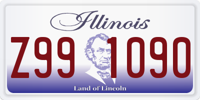 IL license plate Z991090