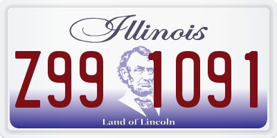 IL license plate Z991091