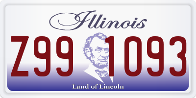 IL license plate Z991093