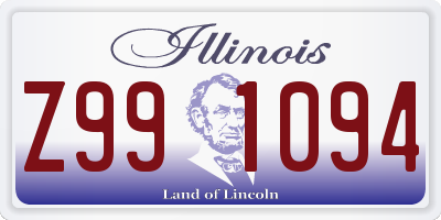 IL license plate Z991094