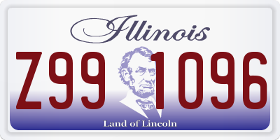 IL license plate Z991096