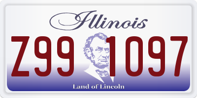 IL license plate Z991097