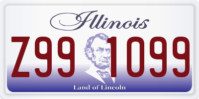 IL license plate Z991099