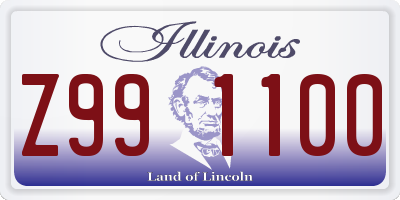 IL license plate Z991100