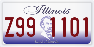 IL license plate Z991101