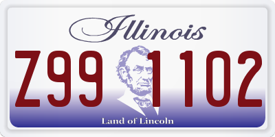 IL license plate Z991102