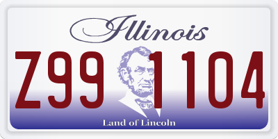 IL license plate Z991104