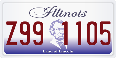 IL license plate Z991105