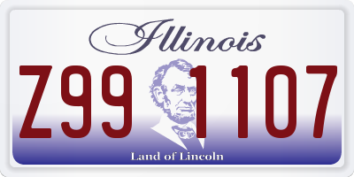 IL license plate Z991107