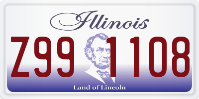 IL license plate Z991108