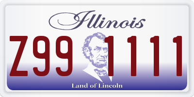 IL license plate Z991111