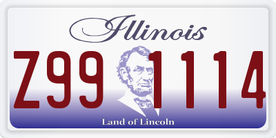 IL license plate Z991114