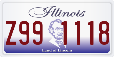 IL license plate Z991118