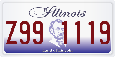 IL license plate Z991119