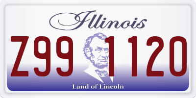 IL license plate Z991120