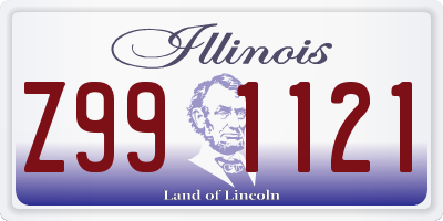 IL license plate Z991121