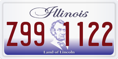 IL license plate Z991122