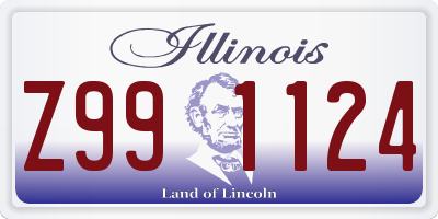 IL license plate Z991124