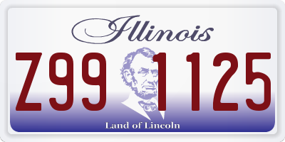 IL license plate Z991125