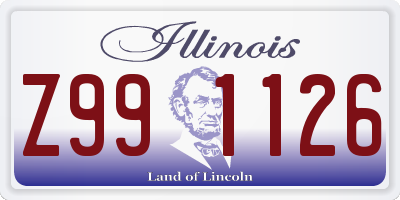 IL license plate Z991126