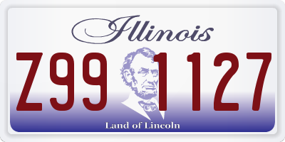 IL license plate Z991127