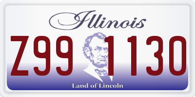 IL license plate Z991130