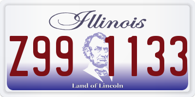 IL license plate Z991133