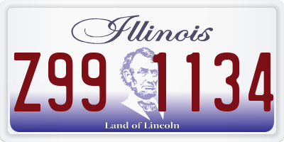 IL license plate Z991134