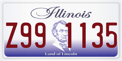 IL license plate Z991135