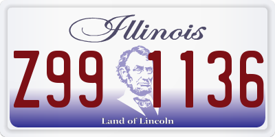 IL license plate Z991136