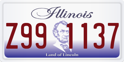 IL license plate Z991137