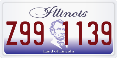 IL license plate Z991139