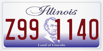 IL license plate Z991140