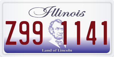 IL license plate Z991141