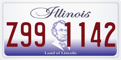 IL license plate Z991142