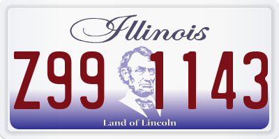 IL license plate Z991143