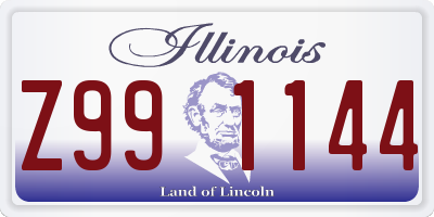 IL license plate Z991144