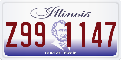 IL license plate Z991147