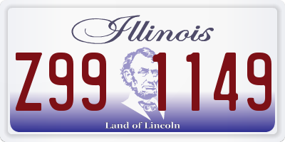 IL license plate Z991149