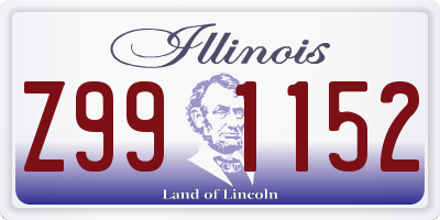 IL license plate Z991152