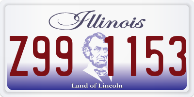 IL license plate Z991153