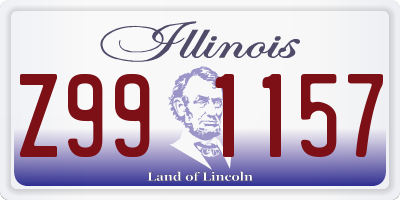 IL license plate Z991157