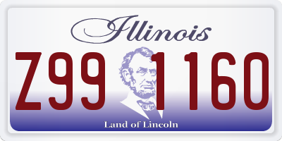 IL license plate Z991160